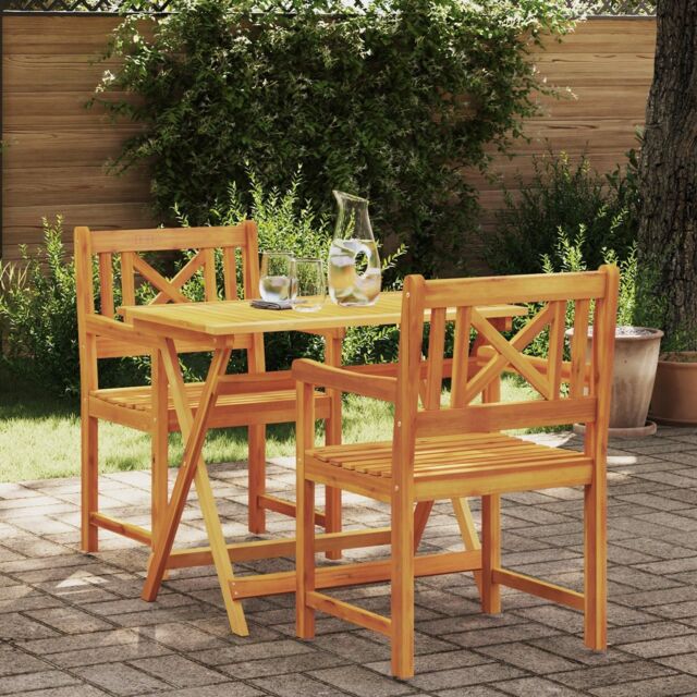 Berkfield Home Garden Chairs 2 pcs 56x56x90 cm Solid Wood Acacia in Brown - Size: 56 x 56 x 90 cm - image 1