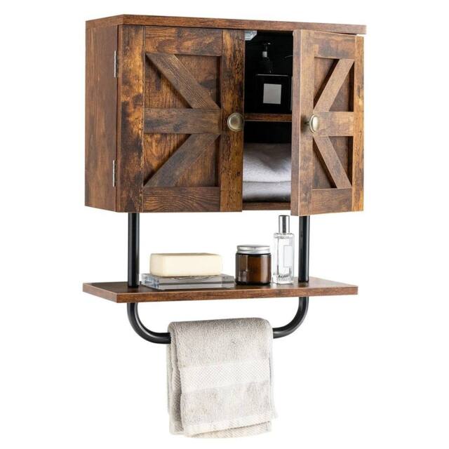 VOGREX Coffee Wall Mounted Bathroom Medicine Cabinet in Brown - image 1