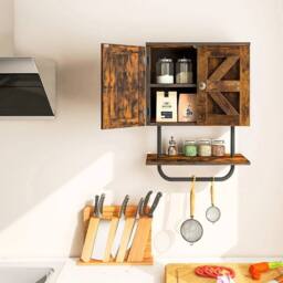 VOGREX Coffee Wall Mounted Bathroom Medicine Cabinet in Brown - thumbnail 5