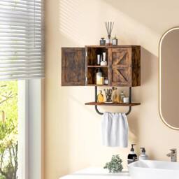 VOGREX Coffee Wall Mounted Bathroom Medicine Cabinet in Brown - thumbnail 3