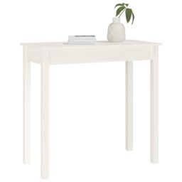 Berkfield Home Console Table White 80x40x75 cm Solid Wood Pine - Size: 80 x 40 x 75 cm - thumbnail 4