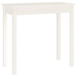 Berkfield Home Console Table White 80x40x75 cm Solid Wood Pine - Size: 80 x 40 x 75 cm - thumbnail 2