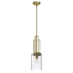 Netlighting Kichler Kimrose Dome Pendant Ceiling Light Brushed Natural Brass in Yellow