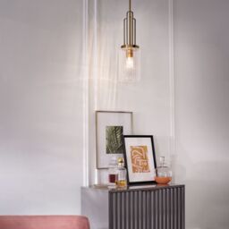 Netlighting Kichler Kimrose Dome Pendant Ceiling Light Brushed Natural Brass in Yellow - thumbnail 4