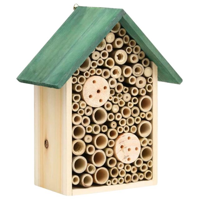 Berkfield Home Insect Hotels 2 pcs 23x14x29 cm Solid Firwood in Brown - Size: 23 x 14 x 29 cm - image 1
