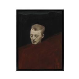 "Artery8 Magnus Enckell Portrait of Bruno Aspelin Framed Canvas Wall Art Print in Red - Size: W12"" x H16""" - thumbnail 1