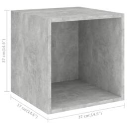 Berkfield Home 3 Piece TV Cabinet Set Concrete Grey Engineered Wood - thumbnail 7