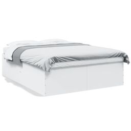 Berkfield Home Bed Frame without Mattress White 150x200 cm King Size - thumbnail 2