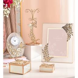 Sophia Classic Gold Butterfly Mantel Clock - thumbnail 5