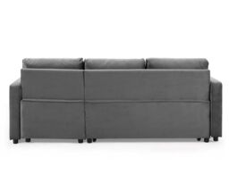 Home Detail Dorset Velvet Pull Out Sofa Bed Reversible Chaise with Underseat Storage in Dark Grey - thumbnail 5