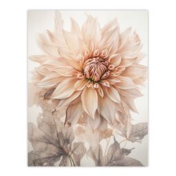 "Artery8 Elegant Dahlia Soft Pastel Flower Aesthetic Calm Pastel Tone Petals Unframed Wall Art Print Poster Home Decor Premium - Size: W12"" x H16""" - thumbnail 1