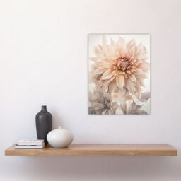 "Artery8 Elegant Dahlia Soft Pastel Flower Aesthetic Calm Pastel Tone Petals Unframed Wall Art Print Poster Home Decor Premium - Size: W12"" x H16""" - thumbnail 4