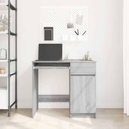 Berkfield Home Durable Desk Grey Sonoma 86x49x76 cm Engineered Wood - Size: 86 x 49 x 76 cm