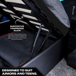 X Rocker Cosmos Ottoman Bed with LED Lighting, Storage & Mattress in Black - Size: Single - thumbnail 5