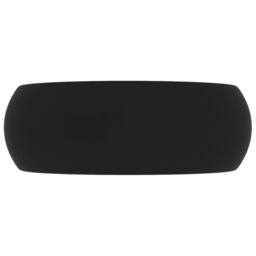Berkfield Home Luxury Wash Basin Round Matt Black 40x15 cm Ceramic - thumbnail 4