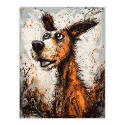 "Artery8 Wall Art Print The Master Calls Artwork Fun Dog Painting By Tom Jones Poster - Size: W18"" x H24""" - thumbnail 1