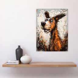 "Artery8 Wall Art Print The Master Calls Artwork Fun Dog Painting By Tom Jones Poster - Size: W18"" x H24""" - thumbnail 4