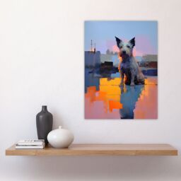"Artery8 Wall Art Print Waiting for His Master Terrier Dog Portrait Poster Picture - Size: W18"" x H24""" - thumbnail 4