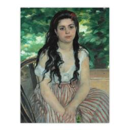 "Artery8 In the Summer Portrait Renoir Vintage Wall Art Print Poster - Size: W12"" x H16""" - thumbnail 1