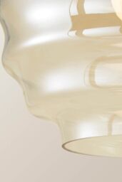 ValueLights Patty Champagne Bubble Glass Easy Fit Ceiling Pendant Lamp Shade in Light Sand - thumbnail 4