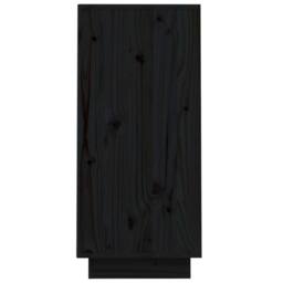 Berkfield Home Beautiful Console Cabinet Black 60x34x75 cm Solid Wood Pine - Size: 60 x 34 x 75 cm - thumbnail 6