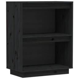 Berkfield Home Beautiful Console Cabinet Black 60x34x75 cm Solid Wood Pine - Size: 60 x 34 x 75 cm - thumbnail 3