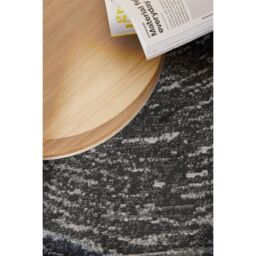 THE RUGS Gloria Round Rug - Cavallo Abstract Short Pile Polypropylene 9 mm in Dark Grey - Size: 120 cm diameter - thumbnail 6