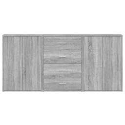 Berkfield Home Sideboards 3 pcs Grey Sonoma 60x31x84 cm Engineered Wood - Size: 60 x 31 x 84 cm - thumbnail 4