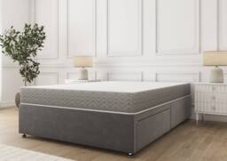 Sloomy Essentials Grey Wavy Bonnell Hybrid Quilted Spring Mattress 15cm in White - Size: Small Single - thumbnail 6