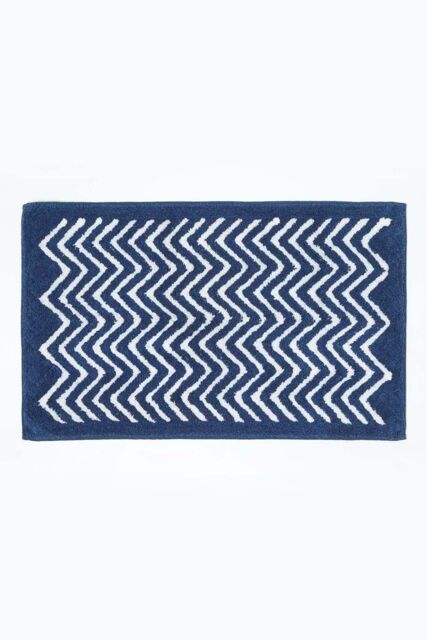 Homescapes Super Absorbent Soft Tidal Cotton Bathmat in Navy - image 1