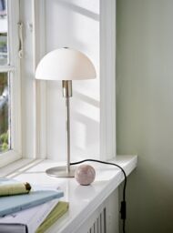 Nordlux Modern Indoor Table Lamp Silver Metal E14 Dome Shade - Mains Powered, IP20 - thumbnail 4