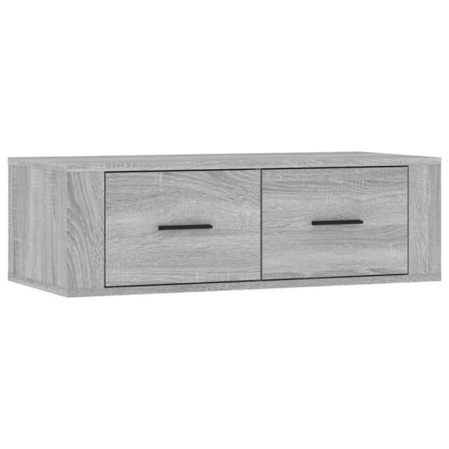 Berkfield Home Hanging TV Cabinet Grey Sonoma 80x36x25 cm Engineered Wood - Size: 80 x 36 x 25 cm - image 1
