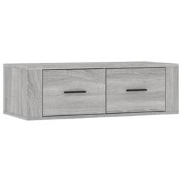 Berkfield Home Hanging TV Cabinet Grey Sonoma 80x36x25 cm Engineered Wood - Size: 80 x 36 x 25 cm - thumbnail 1
