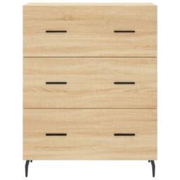 Berkfield Home Sideboard Sonoma Oak 69.5x34x90 cm Engineered Wood in Light Tan - thumbnail 5