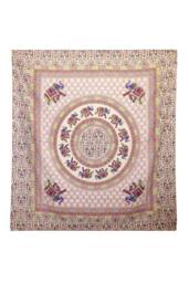 KDMD Elephant Mandala Wall Hanging & Beach Spread - Purple/Blue on Cream - thumbnail 1