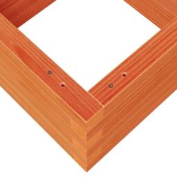 Berkfield Home Decorative Garden Planter Wax Brown 40x40x23 cm Solid Wood Pine in Burnt Orange - Size: 40 x 40 x 23 cm - thumbnail 8