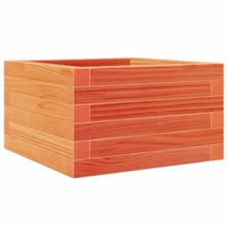 Berkfield Home Decorative Garden Planter Wax Brown 40x40x23 cm Solid Wood Pine in Burnt Orange - Size: 40 x 40 x 23 cm - thumbnail 3