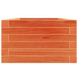 Berkfield Home Decorative Garden Planter Wax Brown 40x40x23 cm Solid Wood Pine in Burnt Orange - Size: 40 x 40 x 23 cm - thumbnail 6