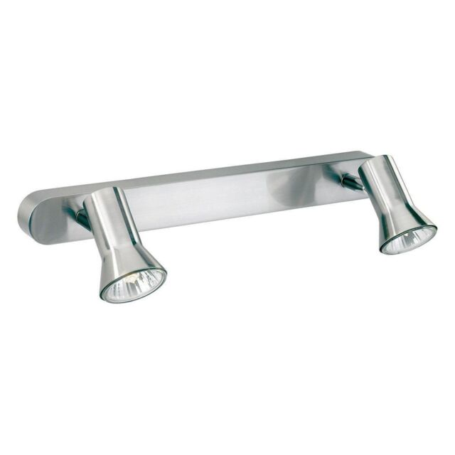 Netlighting Magnum 2 Light Spotlights Bar Light Brushed Steel GU10 in Grey