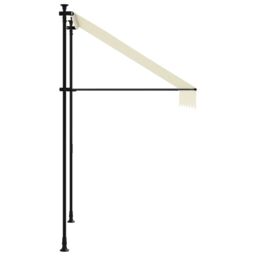Berkfield Home Retractable Awning Cream 150x150 cm Fabric & Steel - thumbnail 4