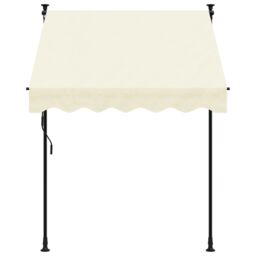 Berkfield Home Retractable Awning Cream 150x150 cm Fabric & Steel - thumbnail 3