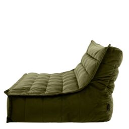 icon Kota Velvet XL Bean Bag Sofa Grey Bean Bag Chair in Olive - thumbnail 5