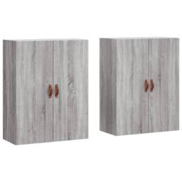 Berkfield Home Wall Mounted Cabinets 2 pcs Grey Sonoma 69.5x34x90 cm - thumbnail 3
