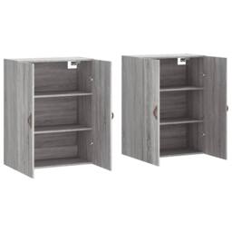 Berkfield Home Wall Mounted Cabinets 2 pcs Grey Sonoma 69.5x34x90 cm - thumbnail 4