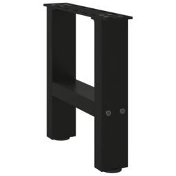 Berkfield Home Coffee Table Legs Black 2 pcs 30x(30-31) cm Steel - thumbnail 1