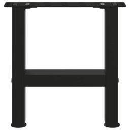 Berkfield Home Coffee Table Legs Black 2 pcs 30x(30-31) cm Steel - thumbnail 5