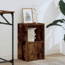 Berkfield Home Durable Bookcase Smoked Oak 31x24x52 cm Engineered Wood in Brown - Size: 31 x 24 x 52 cm - thumbnail 1