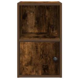 Berkfield Home Durable Bookcase Smoked Oak 31x24x52 cm Engineered Wood in Brown - Size: 31 x 24 x 52 cm - thumbnail 5