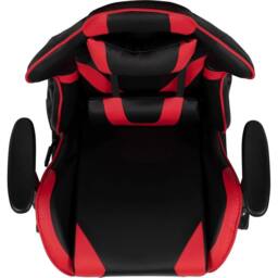 VOGREX Black Red X20 Reclining Faux Leather Gaming Chair Adjustable Headrest - thumbnail 3