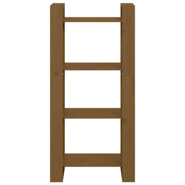 Berkfield Home Beautiful Book Cabinet/Room Divider Honey Brown 60x35x125 cm Soli - Size: 60 x 35 x 125 cm - image 1